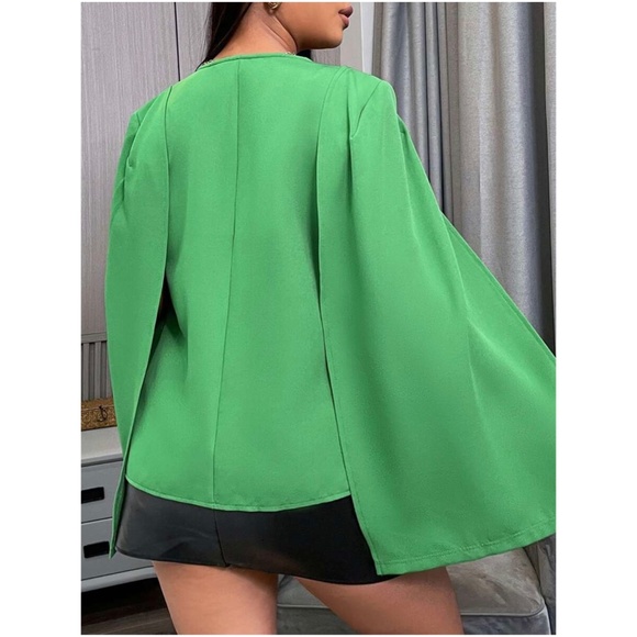 Classic Open Front Cape Blazer Work Office - Picture 8 of 12